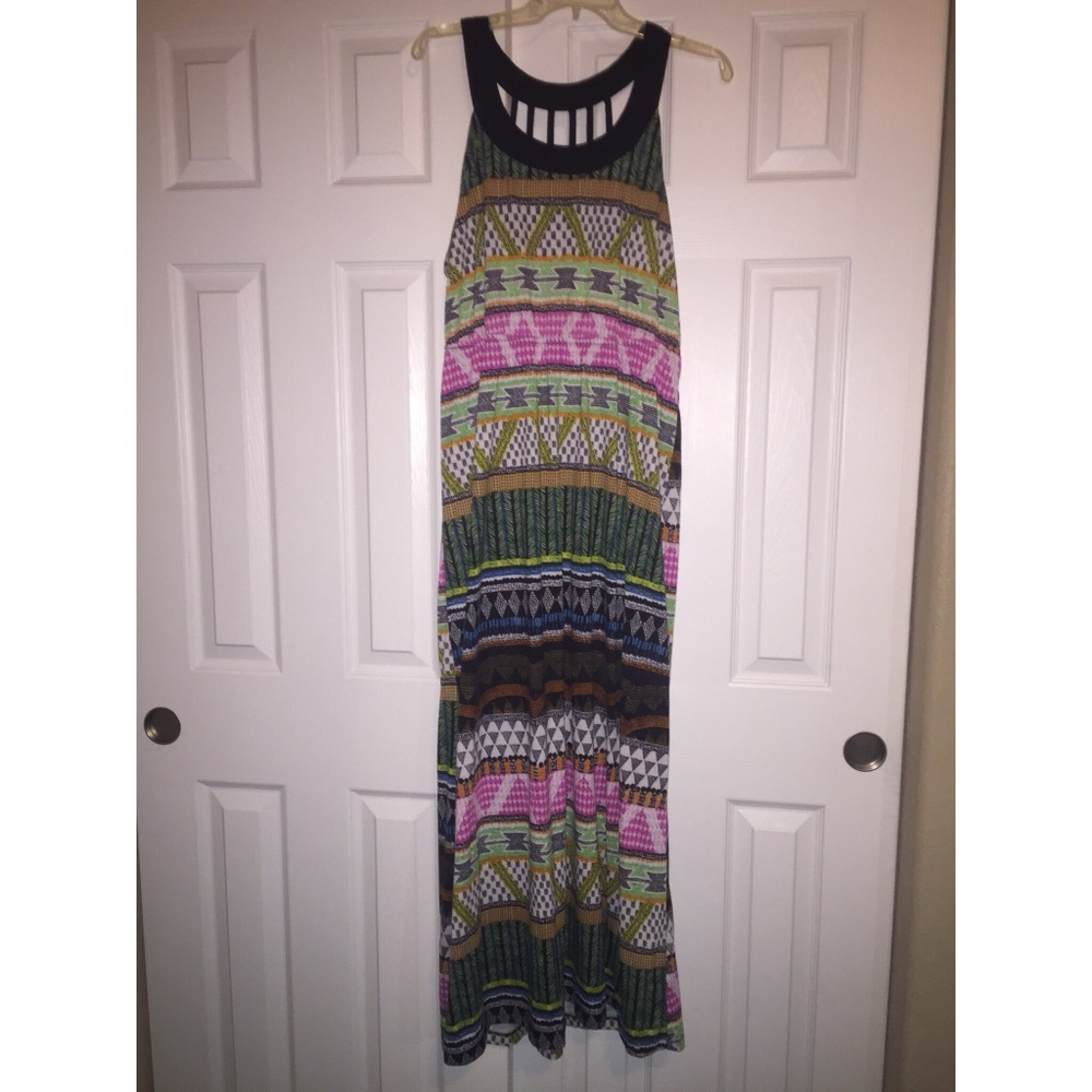 Tribal print maxi dress